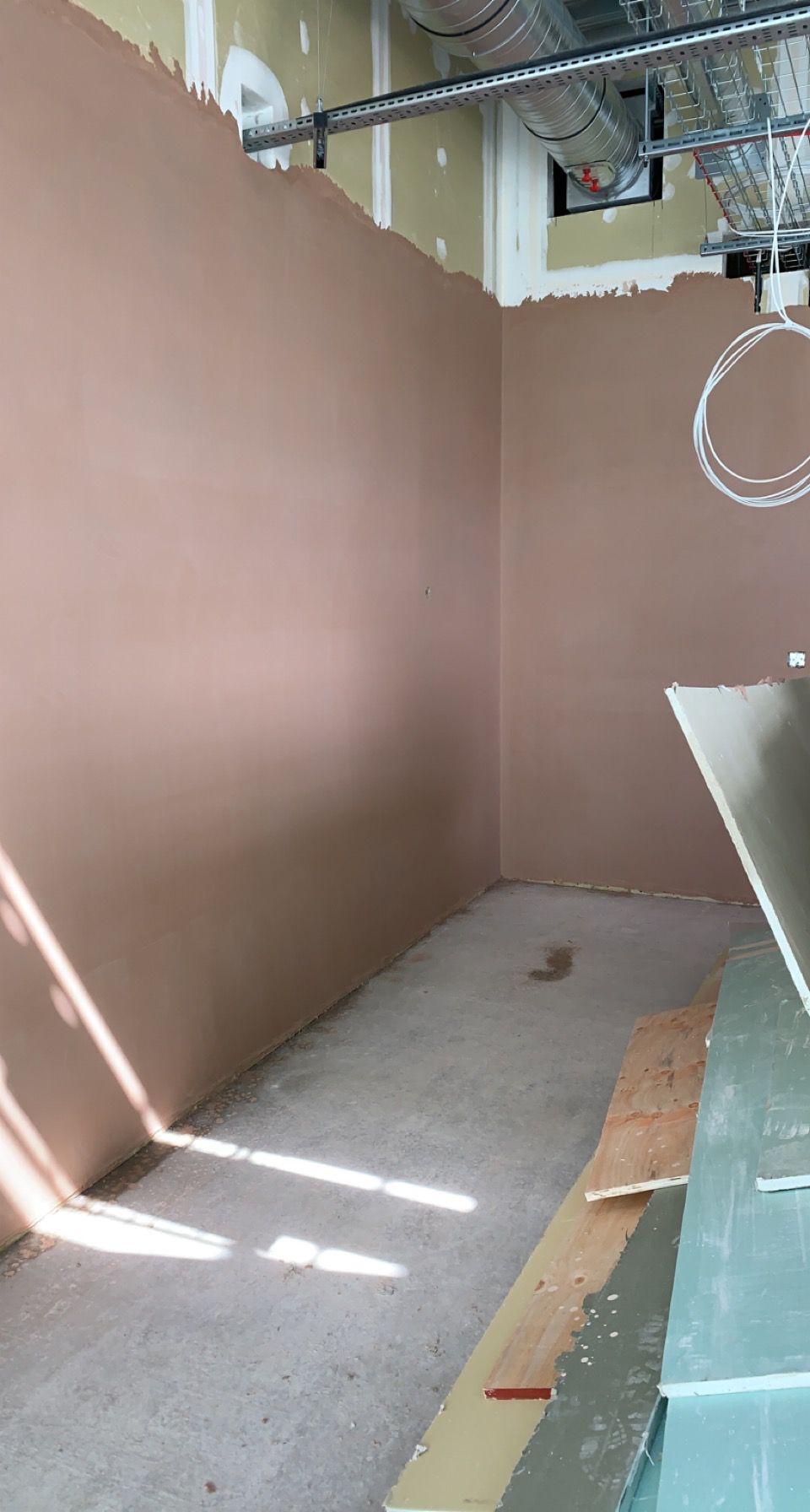 Professional wall plastering and skimming during home renovation in Birmingham